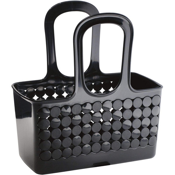 Rebrilliant Plastic Bathroom Shower Tote, Small College Dorm Caddy For